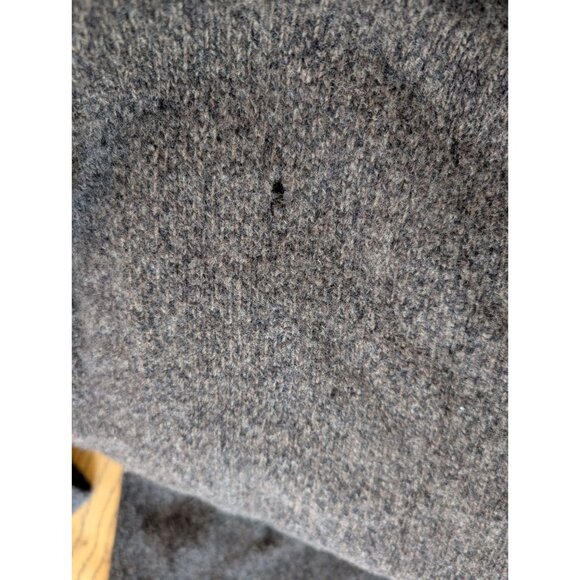 Garnet Hill Gray Wool Button-Up Pullover Sweater Medium - Picture 6 of 6